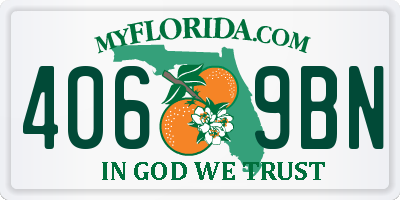 FL license plate 4069BN