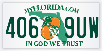 FL license plate 4069UW