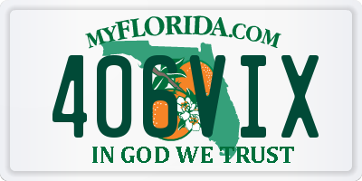 FL license plate 406VIX