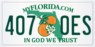 FL license plate 4070ES