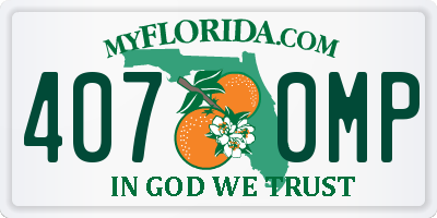 FL license plate 4070MP