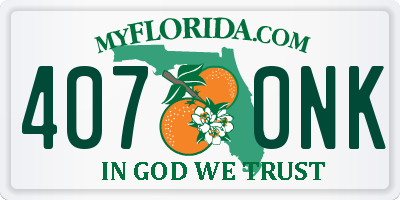FL license plate 4070NK