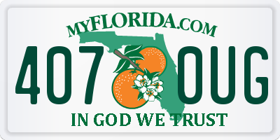 FL license plate 4070UG