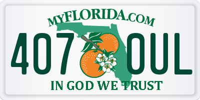 FL license plate 4070UL
