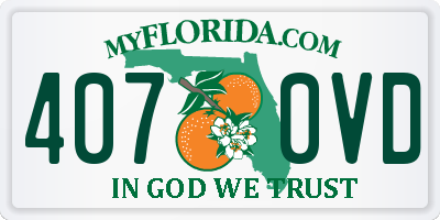 FL license plate 4070VD