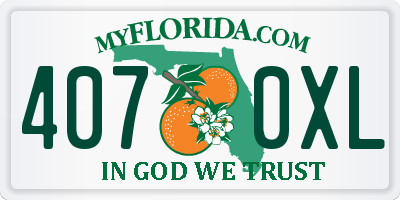 FL license plate 4070XL