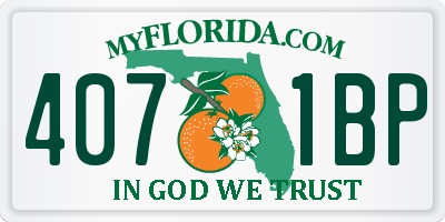 FL license plate 4071BP