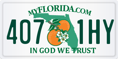 FL license plate 4071HY