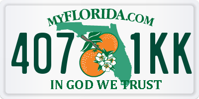 FL license plate 4071KK