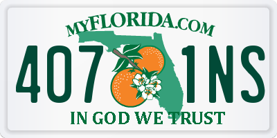 FL license plate 4071NS