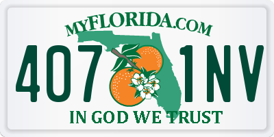 FL license plate 4071NV