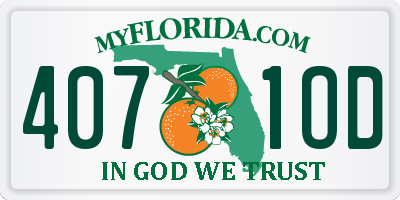 FL license plate 4071OD