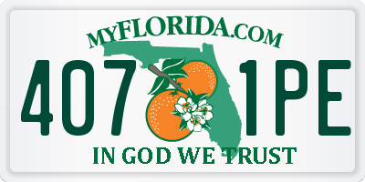 FL license plate 4071PE