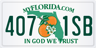 FL license plate 4071SB