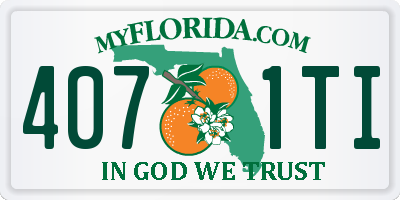 FL license plate 4071TI