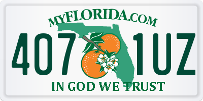 FL license plate 4071UZ