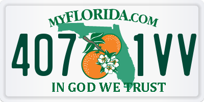FL license plate 4071VV
