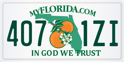 FL license plate 4071ZI