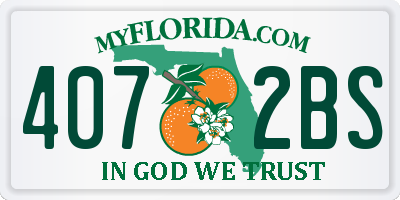 FL license plate 4072BS