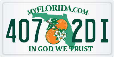 FL license plate 4072DI