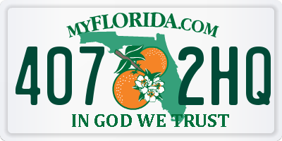 FL license plate 4072HQ