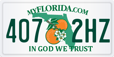 FL license plate 4072HZ