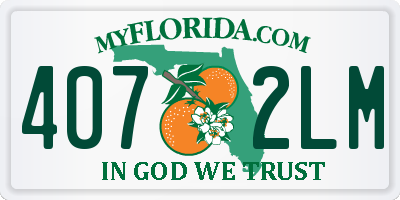 FL license plate 4072LM