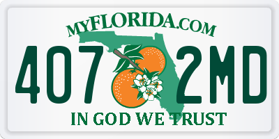 FL license plate 4072MD