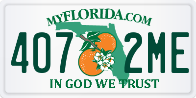 FL license plate 4072ME