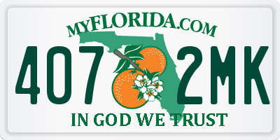 FL license plate 4072MK