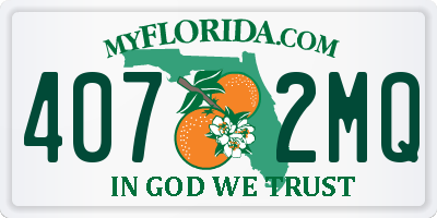 FL license plate 4072MQ