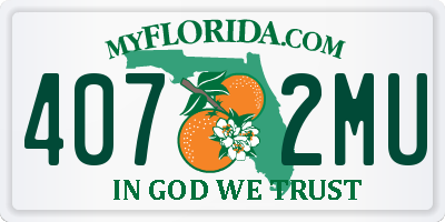 FL license plate 4072MU