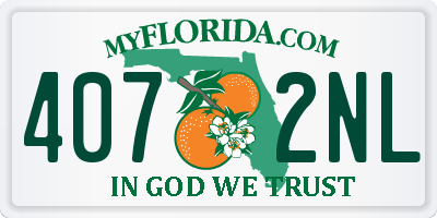 FL license plate 4072NL