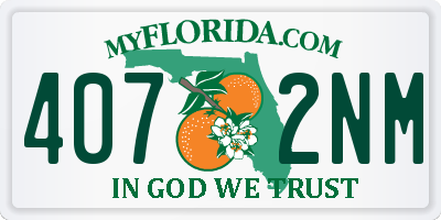 FL license plate 4072NM