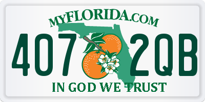 FL license plate 4072QB