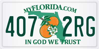FL license plate 4072RG