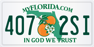 FL license plate 4072SI