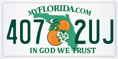 FL license plate 4072UJ
