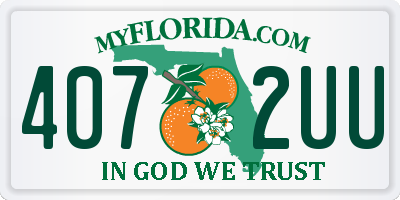 FL license plate 4072UU