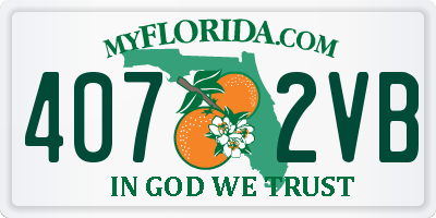 FL license plate 4072VB