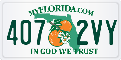 FL license plate 4072VY