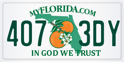 FL license plate 4073DY