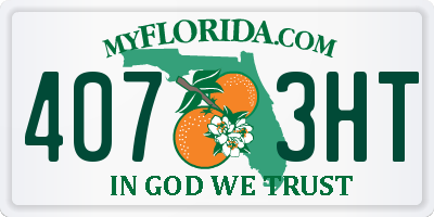 FL license plate 4073HT