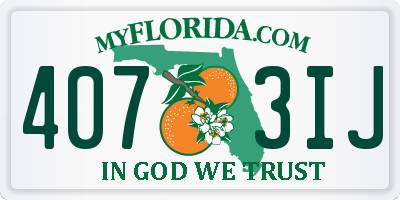 FL license plate 4073IJ