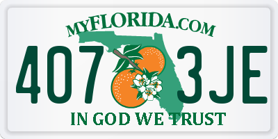 FL license plate 4073JE