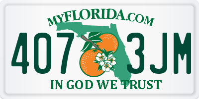 FL license plate 4073JM