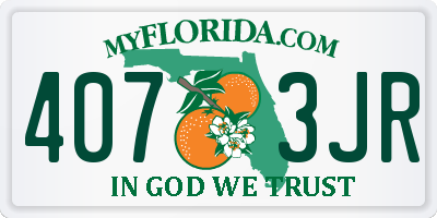 FL license plate 4073JR