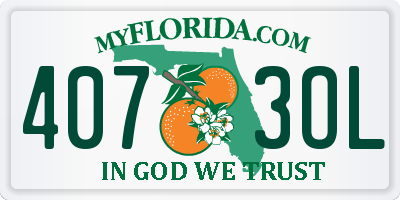 FL license plate 4073OL