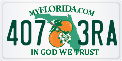 FL license plate 4073RA