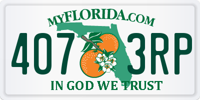 FL license plate 4073RP